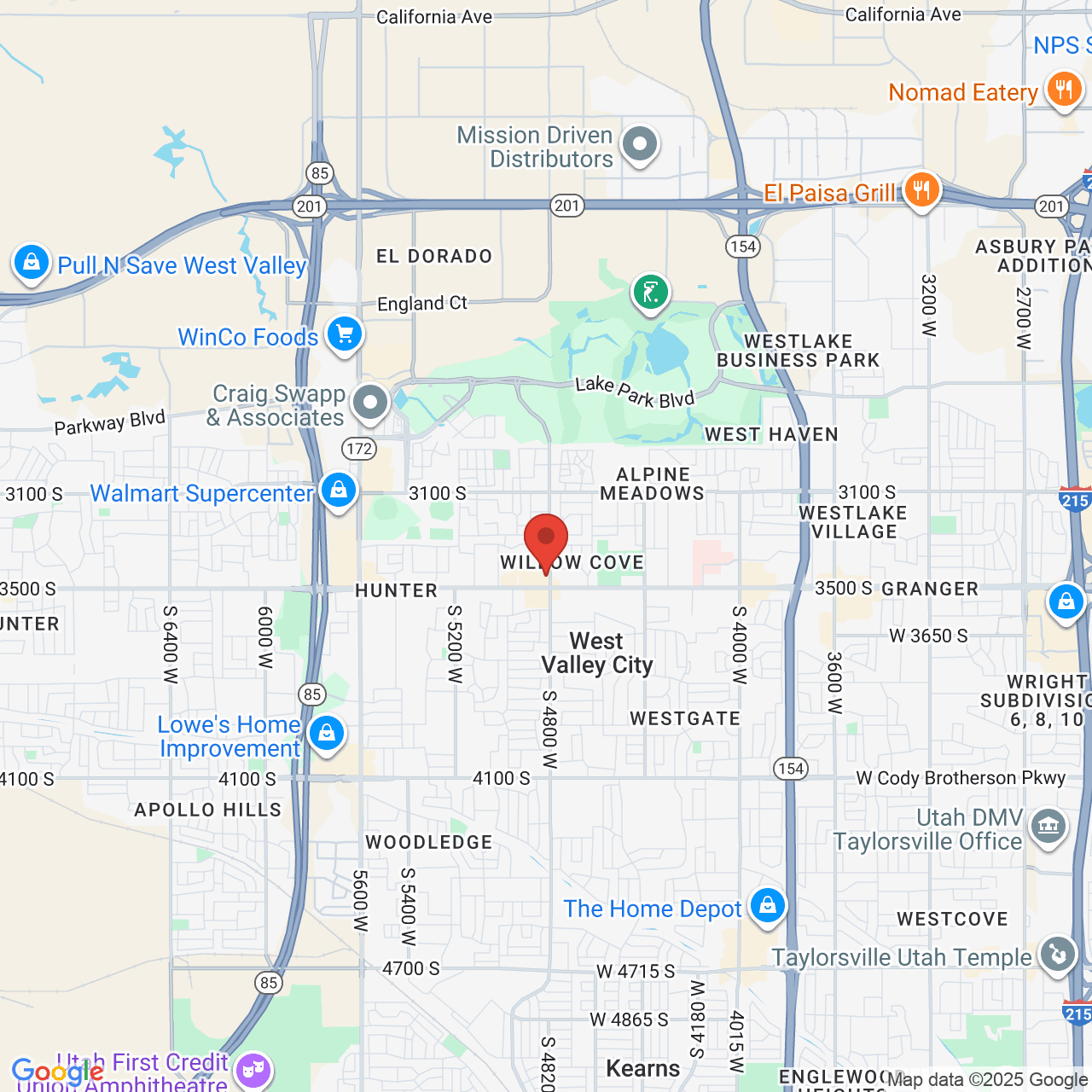 Google map image of our location in 3454 S 4800 W West Valley City, UT